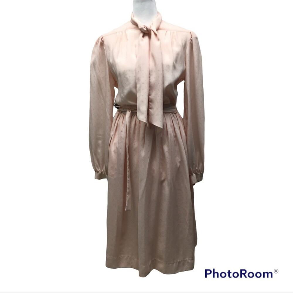 Vintage Breckenridge Pink Tie Blouse and Skirt Set Size 8 - Picture 11 of 11